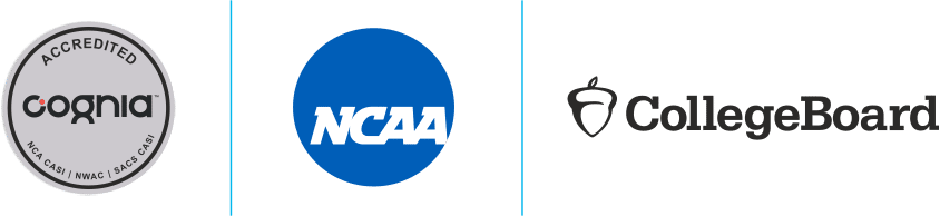 Cognia, USA - Accredited, Advanced Placement courses with College Board, NCAA approved